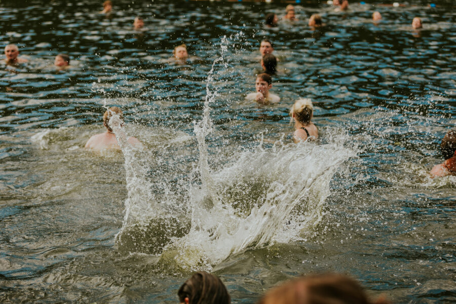 Swimming in the Latitude lake