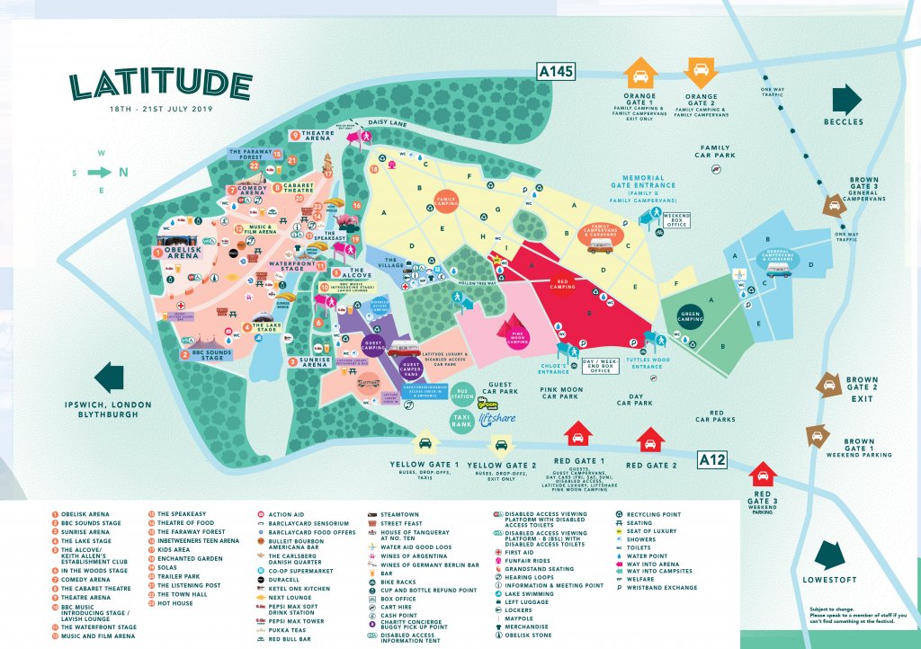 Latitude Festival Latitude 2019 Map