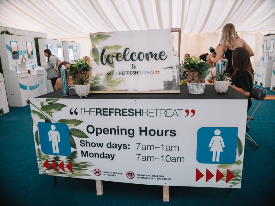 A welcome sign at the refresh retreat at Latitude