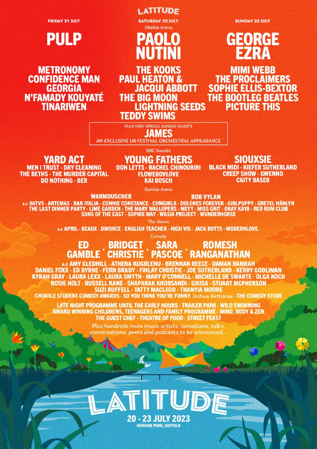 Latitude 2023 Line Up Poster