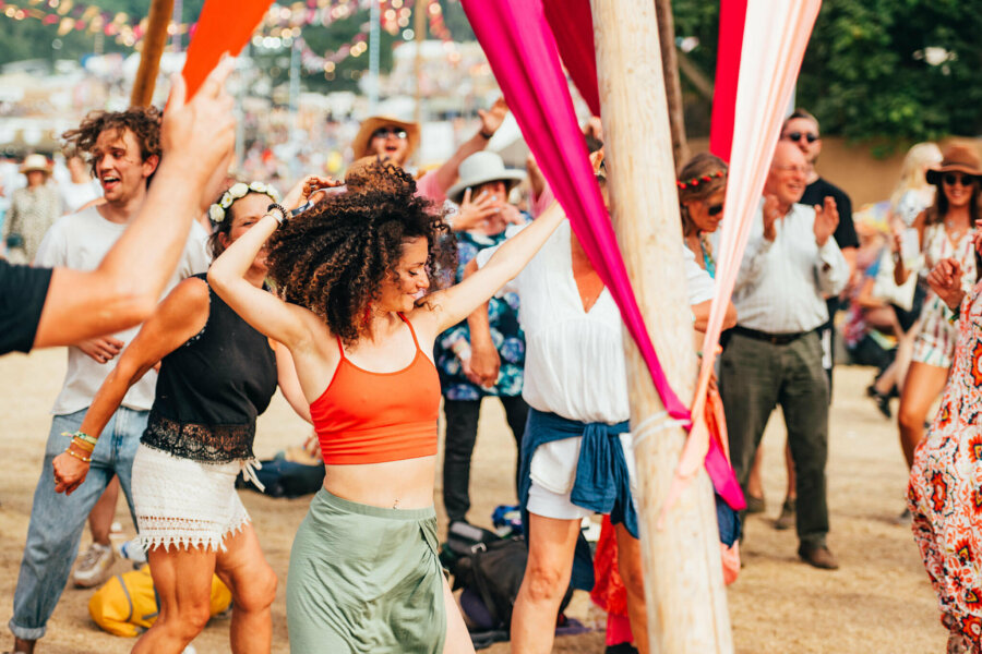 woman dancing in the mind body & zen area at latitude