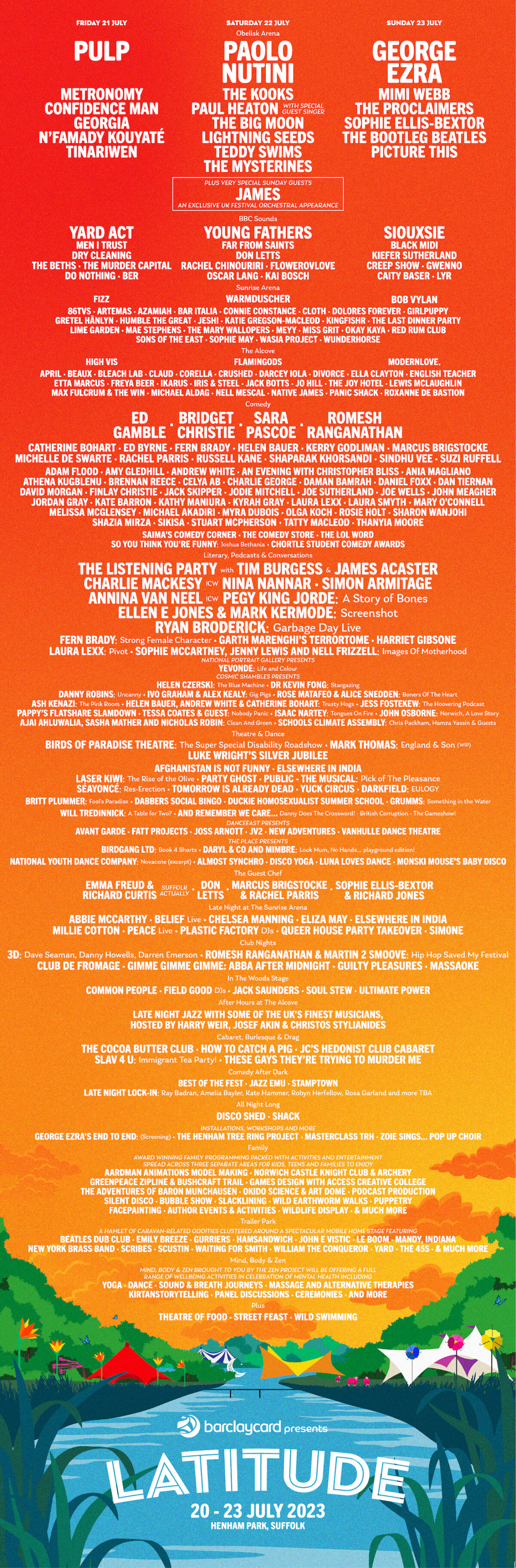 Latitude 2023 Line Up Poster