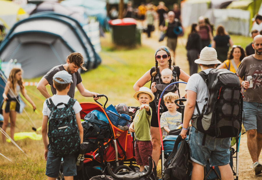family in the campsite