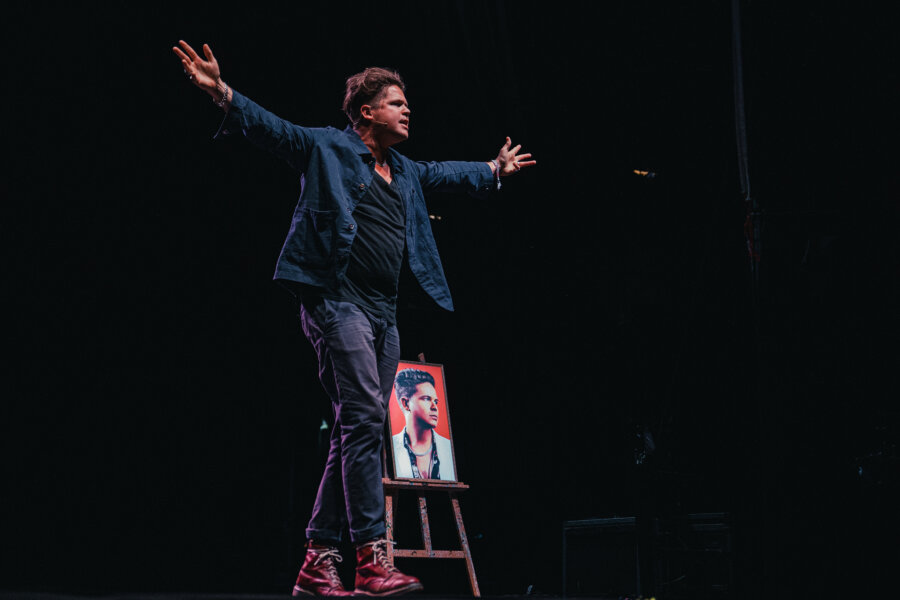 Luke Wright performing at Latitude in 2023