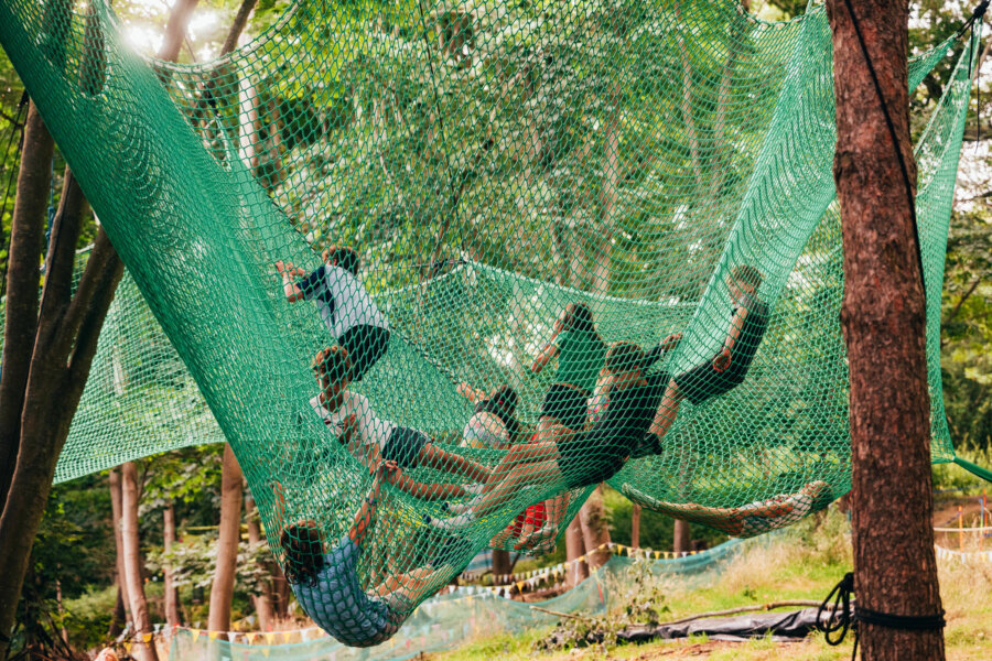 the climbing nets