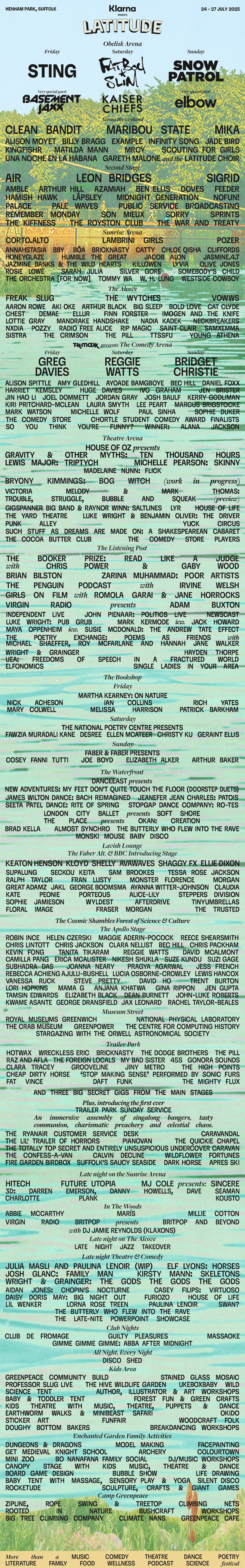 Full Poster Line-up
