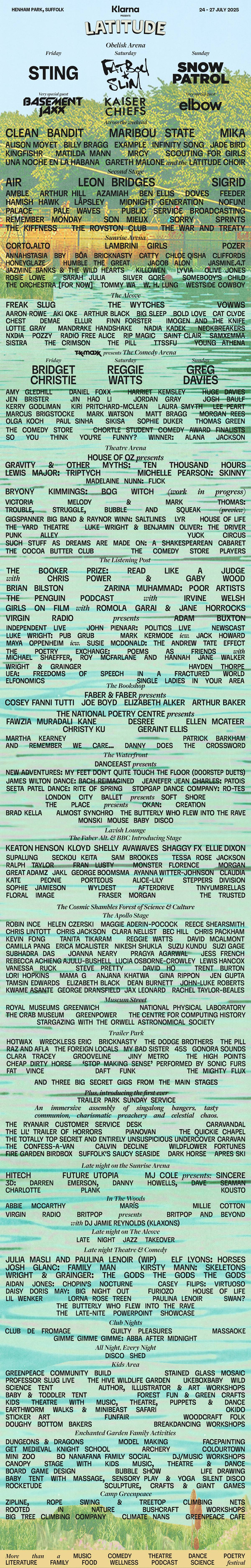 Full Poster Line-up