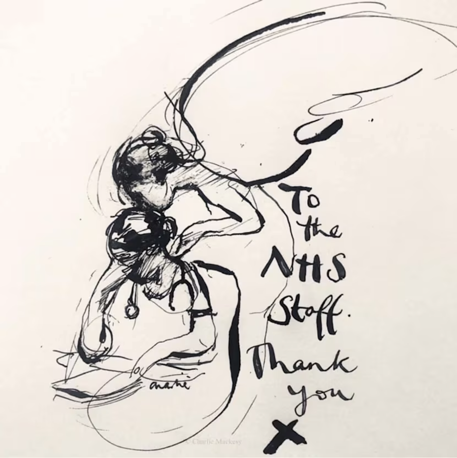 Charlie Mackesy - NHS Lockdown Illustration