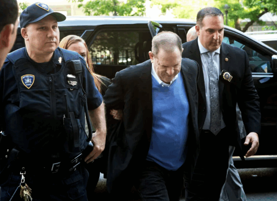 Weinstein in handcuffs