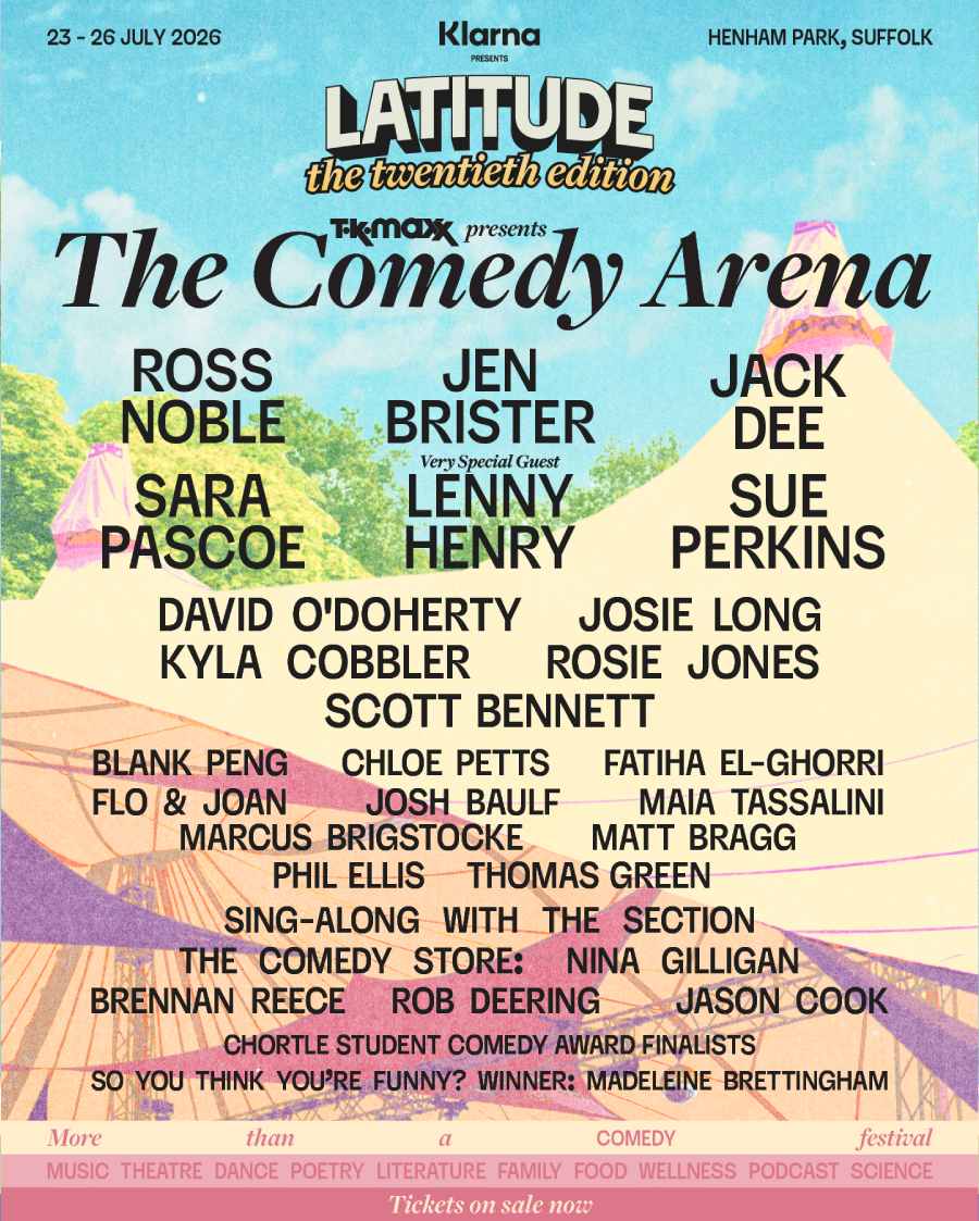 comedy arena line up poster
