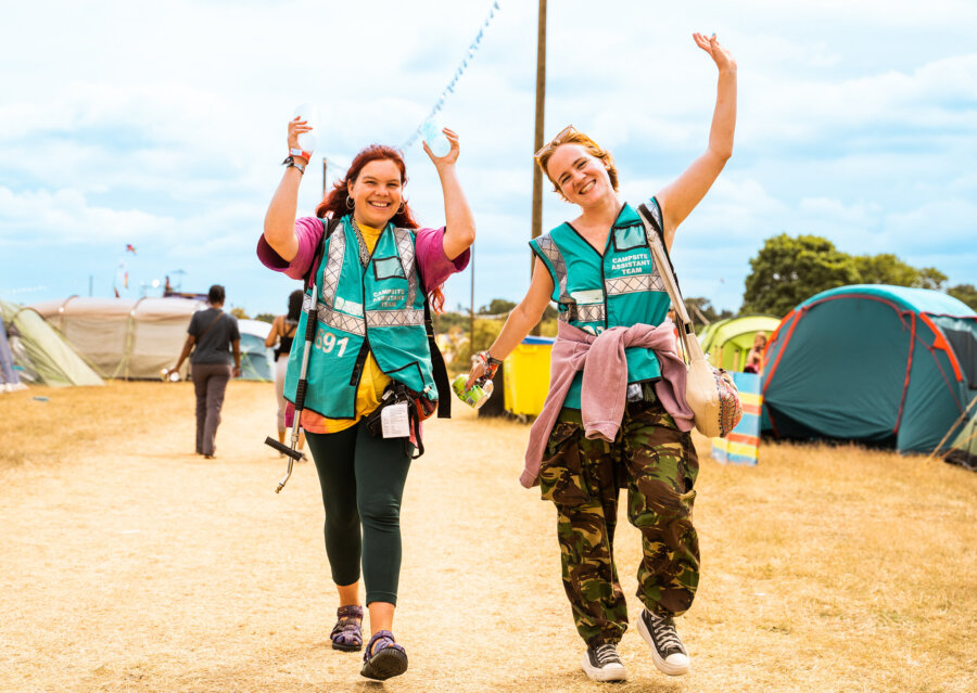 two stewards in the campsite