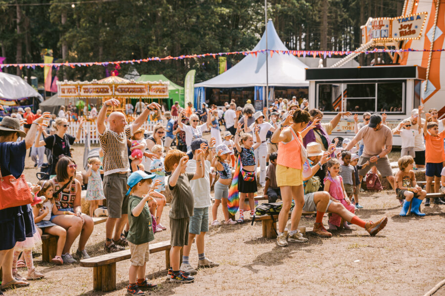 children in the kids area