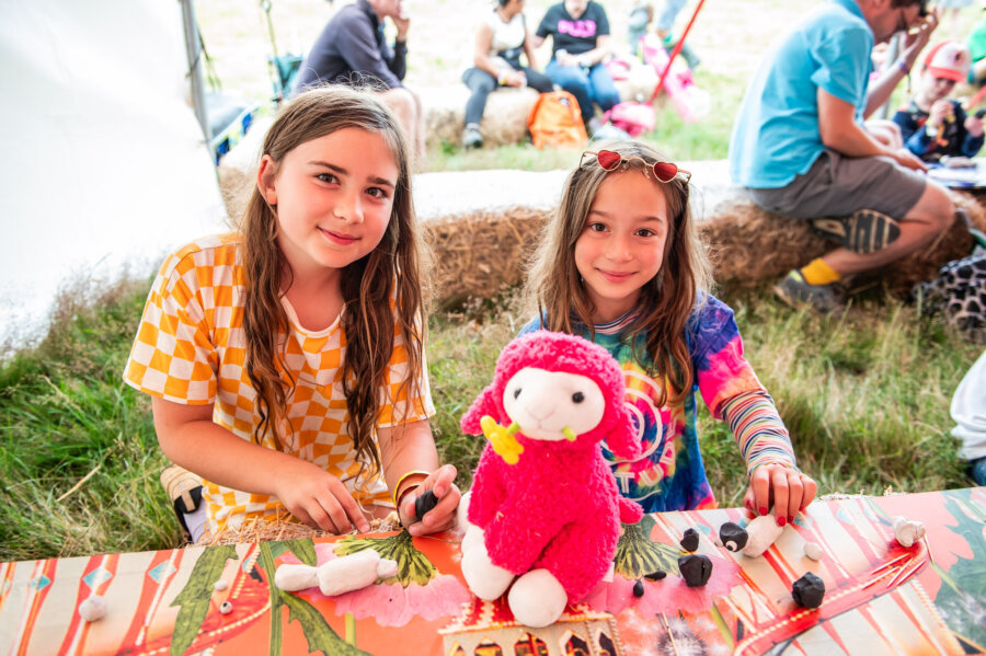children making clay models at latitude