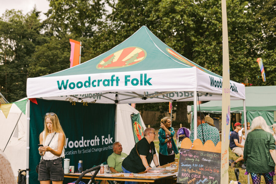 the woodcraft folk tent at latitude