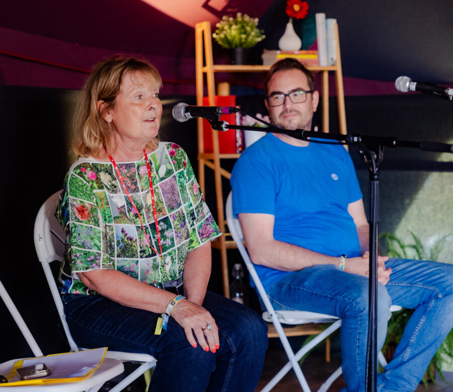Martha Kearney on stage at The Bookshop in 2025