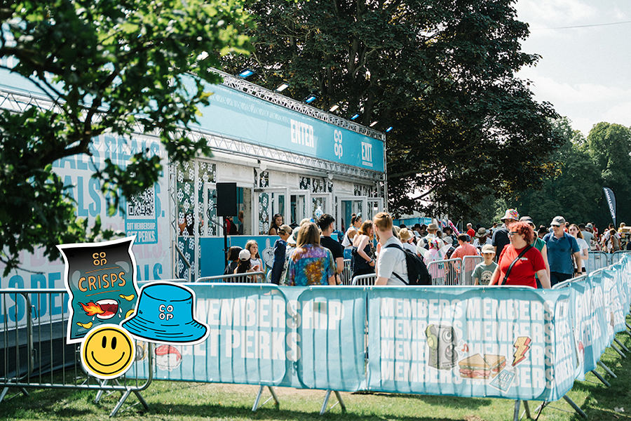 the co-op entrance on site at latitude