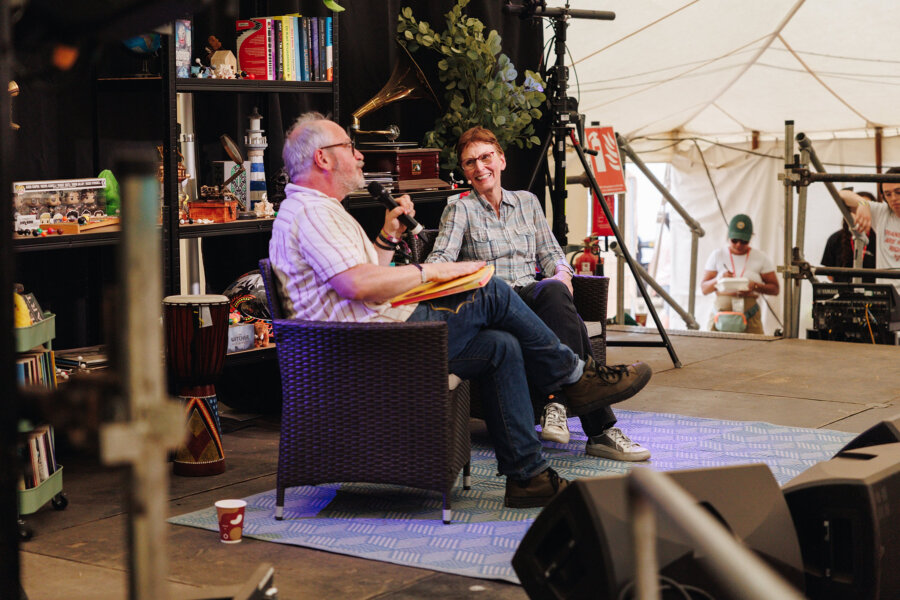 Helen Sharman and Robin Ince on The Apollo Stage